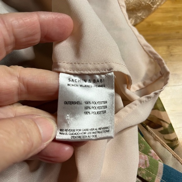 EUC SACHIN + BABI-Moyer Floral Patchwork Multicolor Dress. Size S - Picture 7 of 12